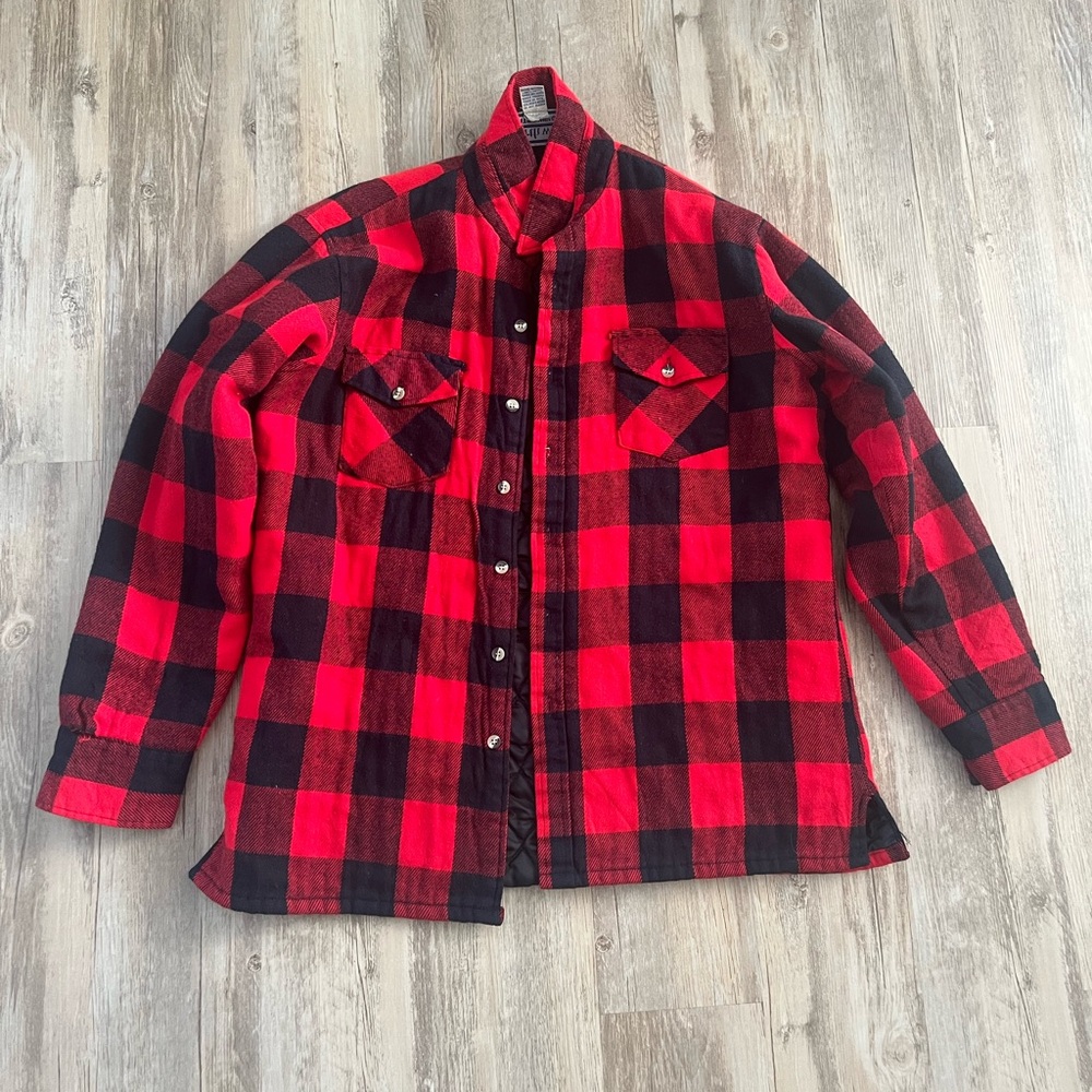 Northwest Shirt Jacket Mens Buffalo Plaid Lumberjack Flannel Loose Fit Size L
